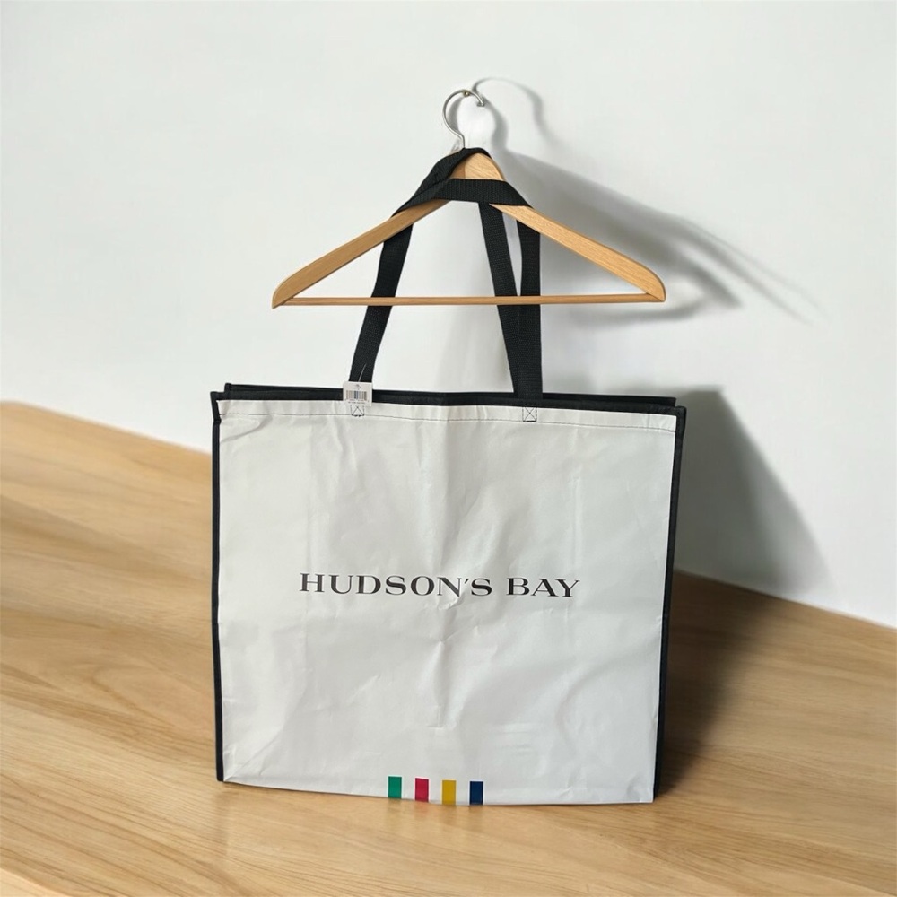 NEW Hudson Bay La Baie D'Hudson Reusable Shopping Tote Bag Large HBC Stripes